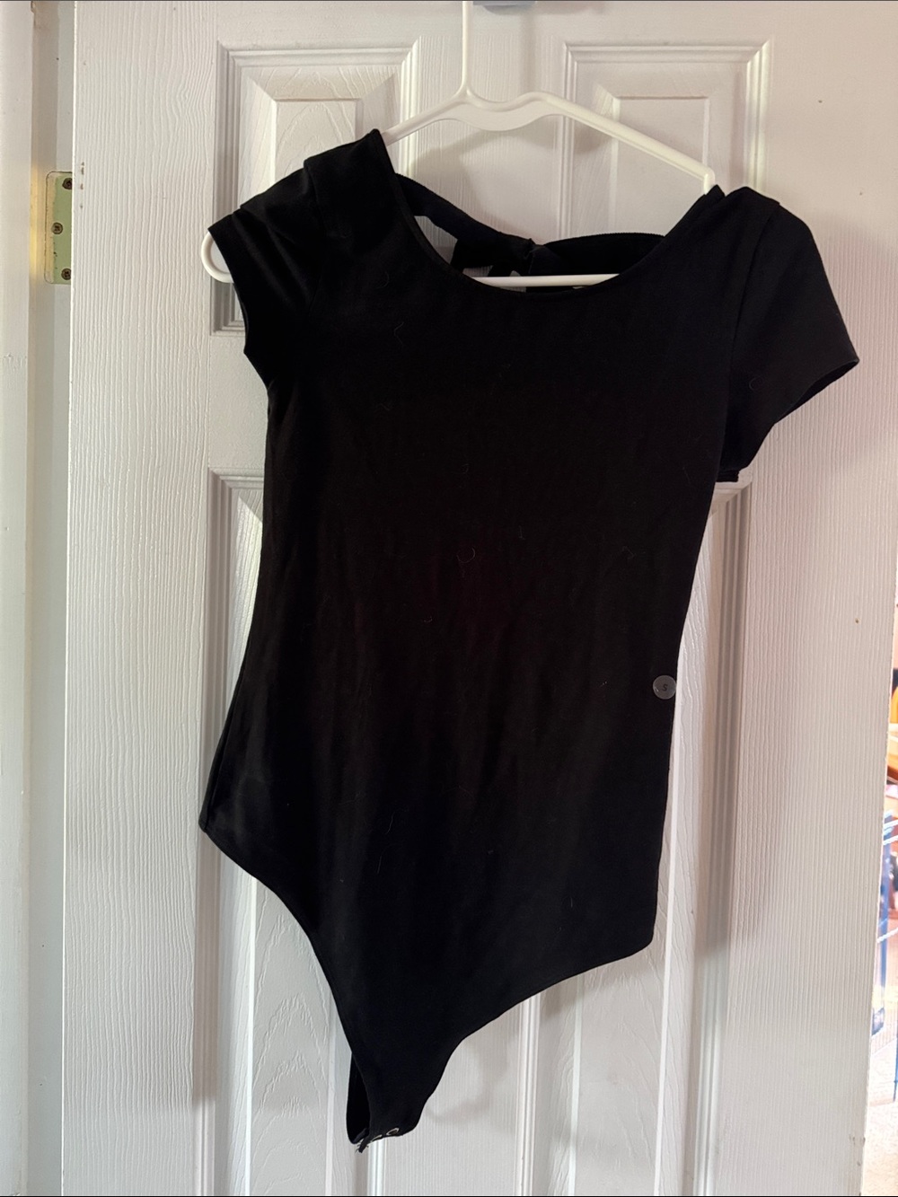 Black American Eagle Short Sleeve Bodysuit